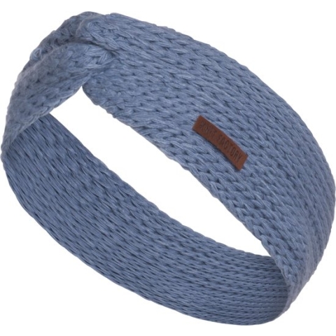 Knit Factory Joy Gebreide Dames Hoofdband - Haarhand - Indigo - One Size