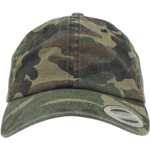 Flexfit Pet Low Profile Camo Washed Cap wood camo one size Groen/Bruin