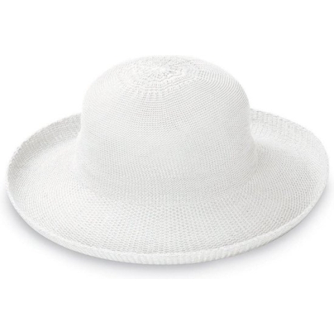 Zonnehoed Dames Breton UV werend M=58cm verstelbaar - Kleur: Wit