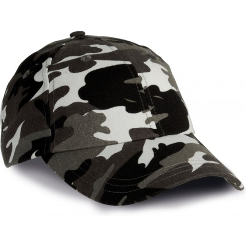 Cap Unisex One Size K-up Grey Camouflage 100% Katoen