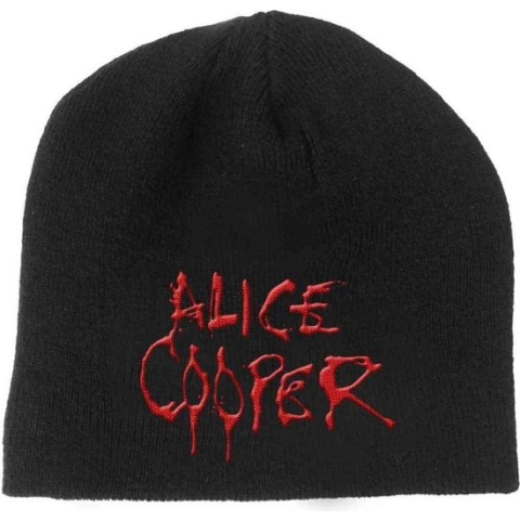 Alice Cooper Beanie Muts Dripping Logo Zwart
