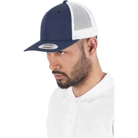 Urban Classics Trucker pet Retro 2-Tone Blauw/Wit