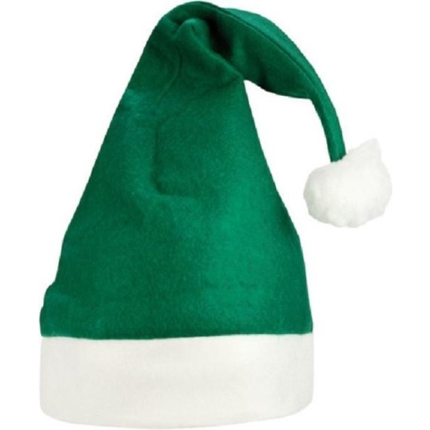 50 Kerstmutsen - one size fits all - GROEN - WIT