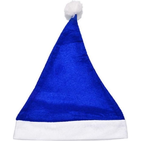 50 Kerstmutsen - one size fits all - BLAUW-WIT