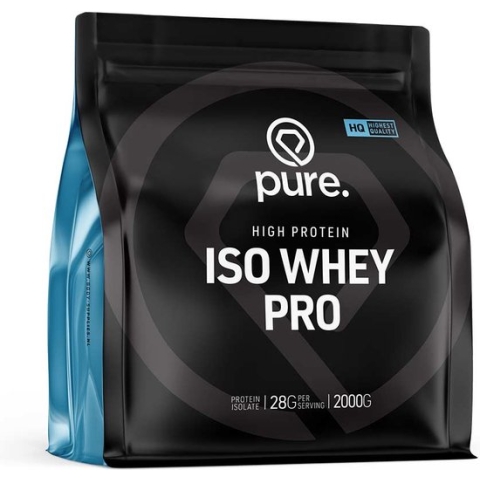 PURE Iso Whey Pro - naturel - 2000gr - whey eiwit isolaat - eiwitshake - koolhydraatarm