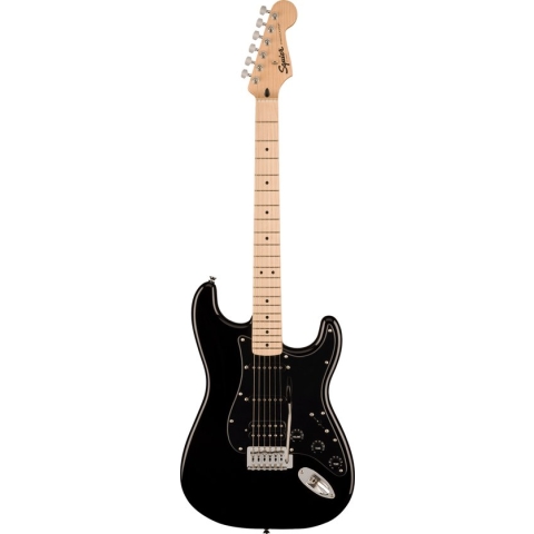 Squier Sonic Stratocaster HSS, Black MN - Elektrische gitaar - zwart