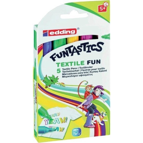 Viltstift edding 17 Fun textiel rond 2-3mm ass - 10 stuks