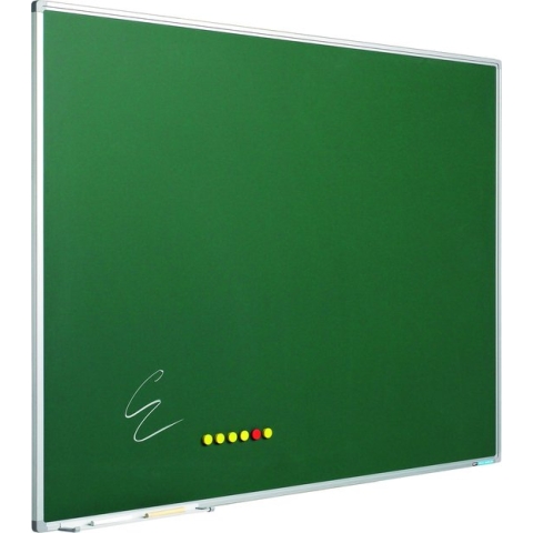 Krijtbord Softline profiel 8mm, emailstaal groen 100x150 cm
