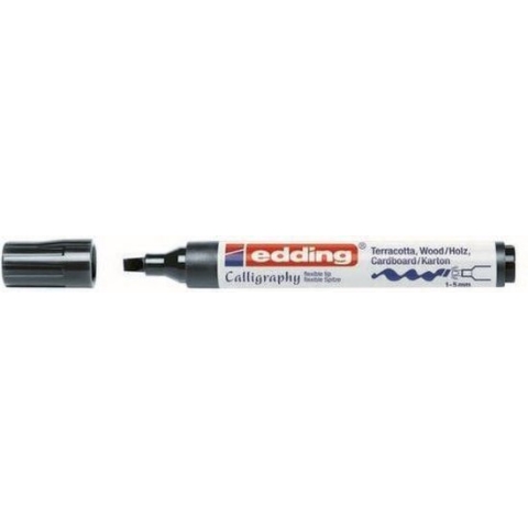 edding-1455 kalligrafie marker flexibel zwart 10 Stuks