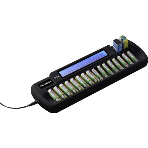 VOLTCRAFT BC16 Batterijlader NiMH, Li-ion AA (penlite), AAA (potlood), 9 V (blok)