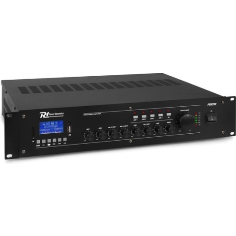 Versterker 100V - Power Dynamics PRM240 100V versterker met Bluetooth en mp3 speler - 240W