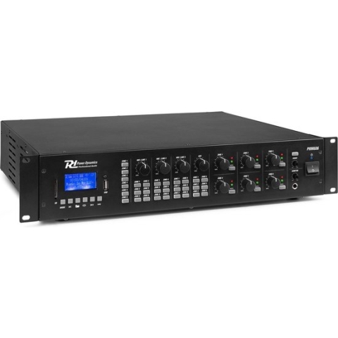 100V versterker - Power Dynamics PRM606 matrix versterker - 6 zones - 6x 60W - Zwart