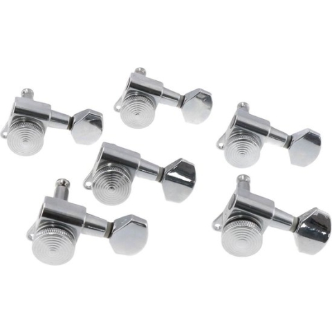 Fazley 10546 6-in-line locking stemmechanieken voor gitaar chrome