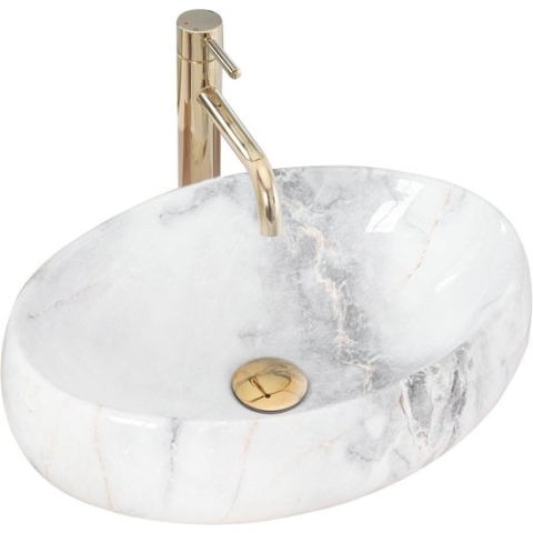 REA Linda Opzetwastafel - Waskom - 48.5 x 34 x 14.5 cm - Graniet Glans