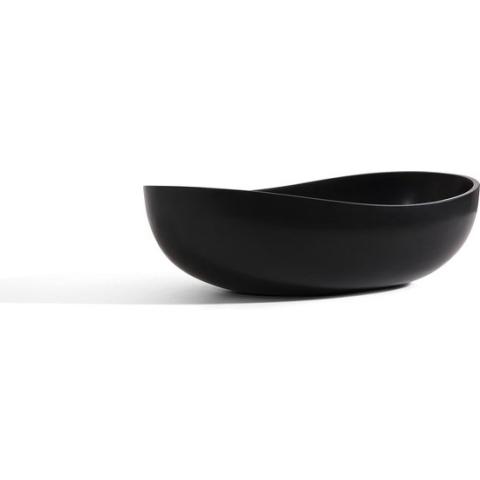 Mawialux opzet waskom - Solid surface - 65x40 cm - Mat zwart - Finn