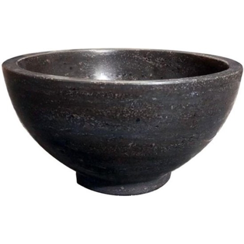 Wiesbaden Raw waskom 20x20x11cm rond hardsteen gezoet