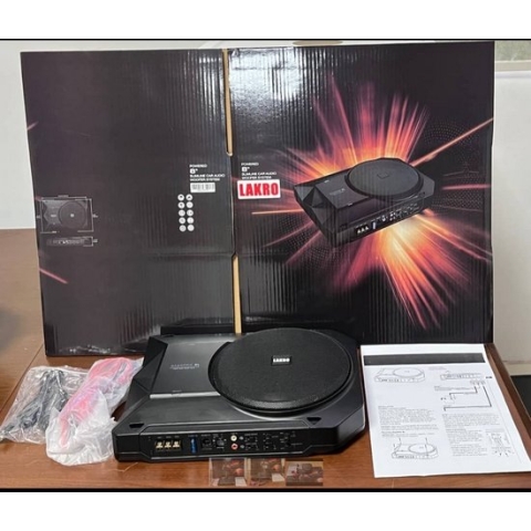 auto underseat lakro active subwoofer voor onder de stoel 250watt / 125watt rms incl basscontrole