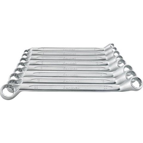 Dubbele ringsleutels CV-staal DIN 838 6-22mm 8-delig FORMAT