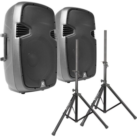 Vonyx SPJ-1500A 15 speakerset 1600W met standaards