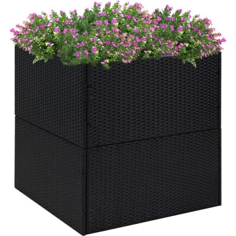 vidaXL-Plantenbak-80x80x80-cm-poly-rattan-zwart