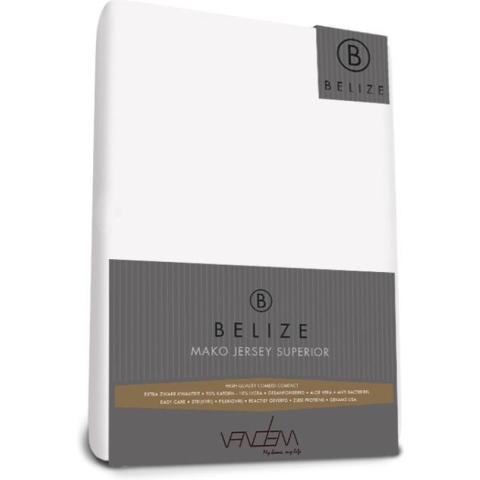 Van Dem - Belize  - Splittopper Mako Jersey 210 x 210 cm wit