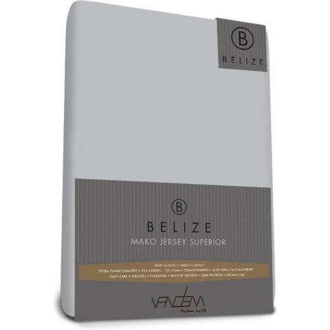 Van Dem - Belize  - Splittopper Mako Jersey 180 x 220 cm zilvergrijs