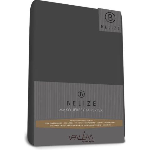 Van Dem - Belize  - Topper Mako Jersey 160 x 210 cm antra