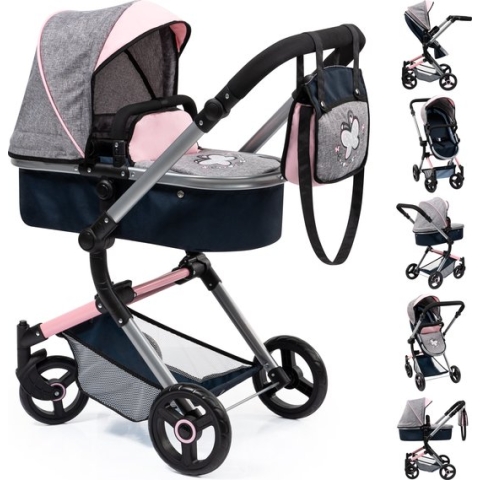 Bayer - Poppenwagen Neo Vario - Grijs met vlinder (18427AA)