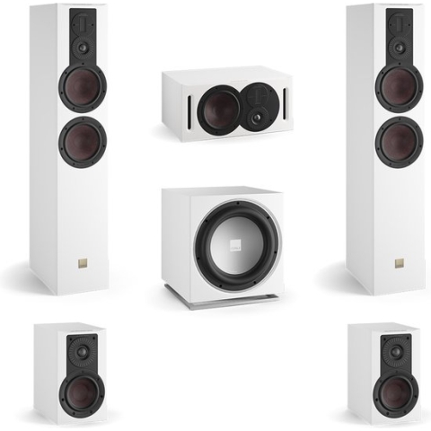 DALI Opticon 6 MK2 - Opticon 1  MK2 - Opticon Vokal MK2 - Dali Sub E12-F - 5.1 Surround bundel - Wit