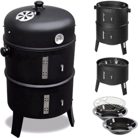 MaxxGarden Barbecue - Smoker - barbecue grill - 40x72cm - zwart