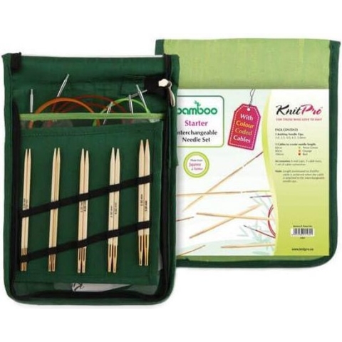 KnitPro Bamboo Verwisselbare Rondbreinaalden - Starter Set