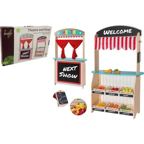 Jouéco 2 in 1 Theater en Winkel met Accessoires