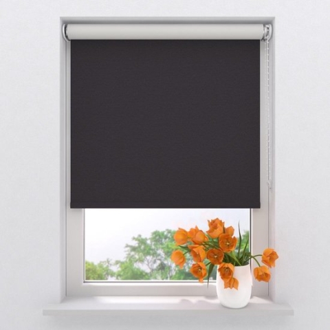 Rolgordijn Easy Verduisterend - Black - 80 x 190 cm