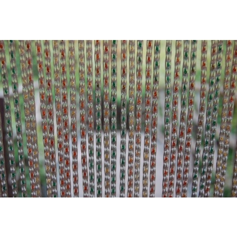 Vliegengordijn Lazio 2, 100x230 cm. Groen-bruin-geel