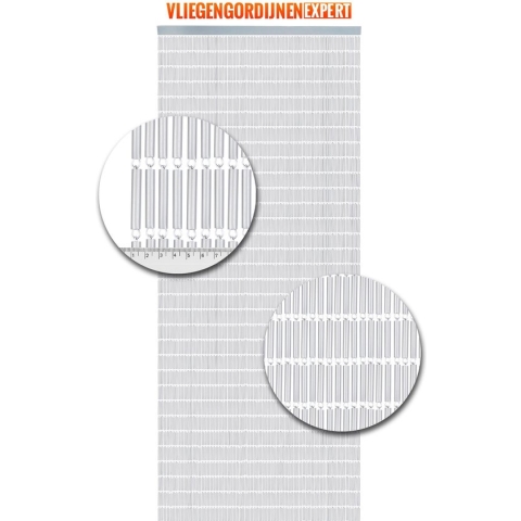 Vliegengordijnenexpert Hulzen - Vliegengordijn - 100x240 cm - Wit