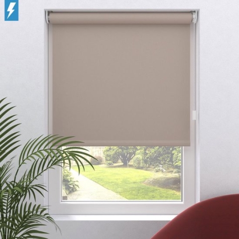 Elektrisch rolgordijn Easy Texture - Verduisterend - Sand - 180 x 190 cm - CMD-02-P