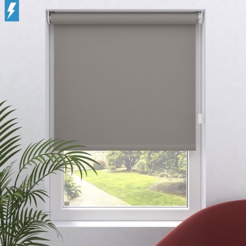 Elektrisch rolgordijn Easy Texture - Verduisterend - Light Grey - 120 x 190 cm - CMD-03