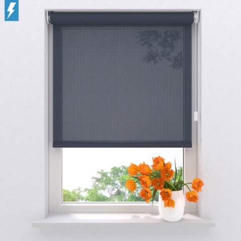 Elektrisch rolgordijn Easy Fiber - Lichtdoorlatend - Blue - 60 x 190 cm - CMD-03