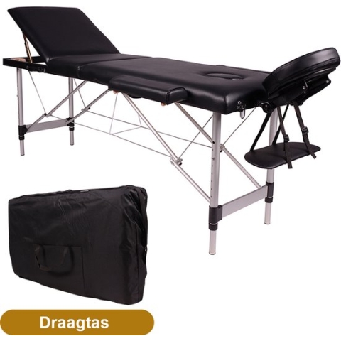 Massagetafel Aluminium - Behandeltafel - 3-Zones - 8 Hoogtestanden - Goets
