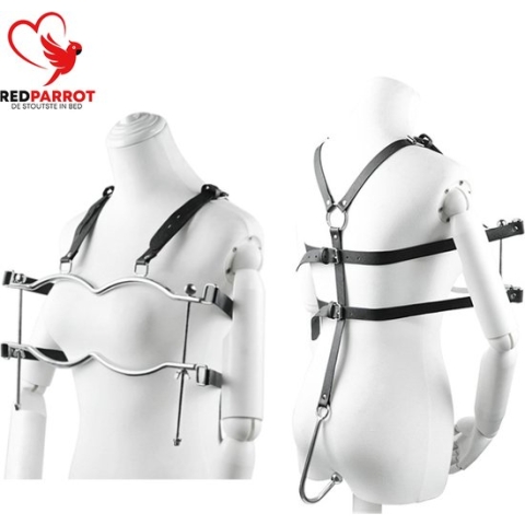 Borsten crusher + Anale haak | Bondage set | BDSM kit | Tieten bondage | Tepelklem extreem | Verstelbaar | Buttplug