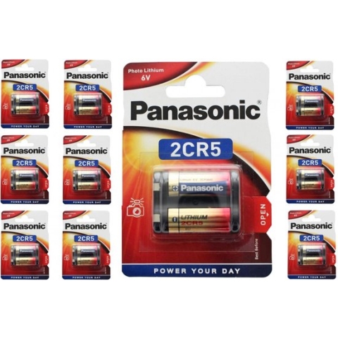 Panasonic 2CR5 6V Lithium Batterij 10x Blisters