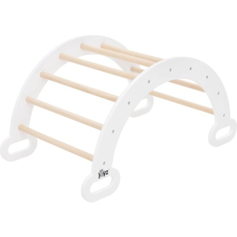 Klimboog voor kinderen 89x52x45,5 cm Natuurlijk/Wit Hout Joyz