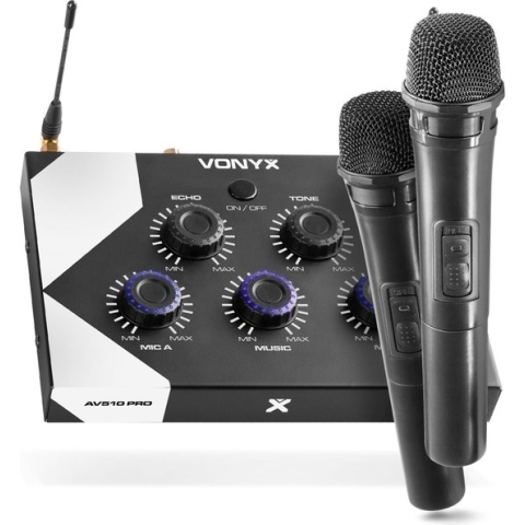 Karaoke Set met Bluetooth en 2 Karaoke Microfoons - Vonyx AV510 - Voor Volwassenen