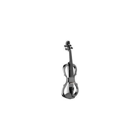 Stagg elektrische viool (metallic zwart) inclusief case & hoofdtelefoon