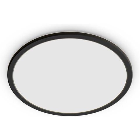 Philips SuperSlim badkamer plafondlamp - zwart - rond - 18 W