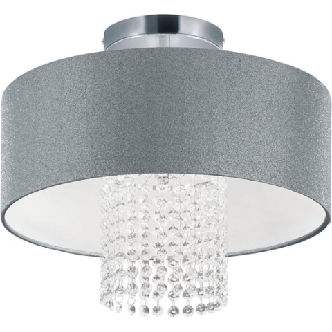 LED Plafondlamp - Plafondverlichting - Trion Kong - E14 Fitting - Rond - Mat Zilver - Aluminium