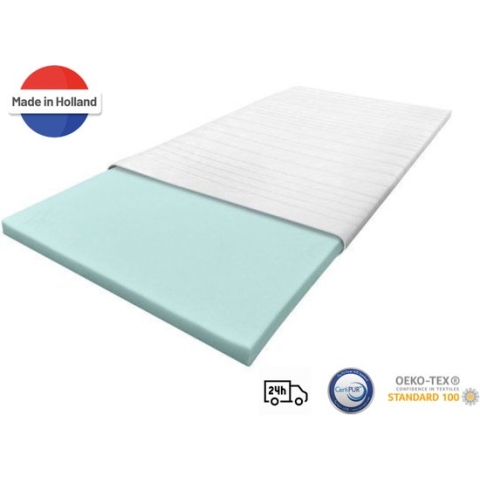 Nirwana Topper Matras 100x220 Koudschuim - 7 cm dik - Topdekmatras - Extra Comfort