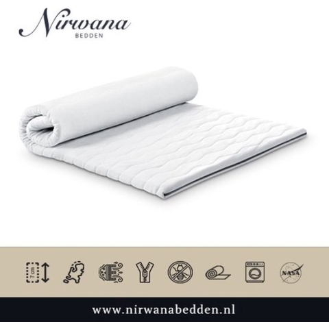 Nirwana - Topper Traagschuim - 140x210x7 cm - Topdekmatras Split 30 nachten proefslapen