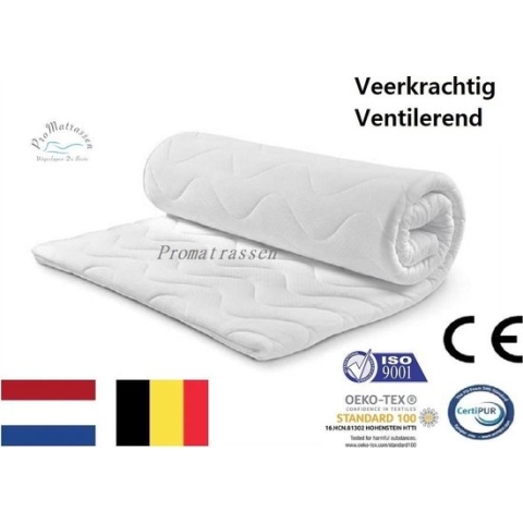 Topdek Matras - Topper – HR - Topdekmatras - Koudschuim – 100x190 - Koudschuim - 7cm dik