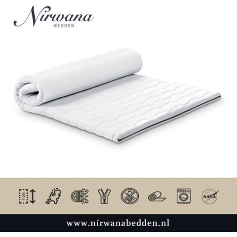 Nirwana - Topper Traagschuim - 70x190x12 cm - Topdekmatras 30 nachten proefslapen